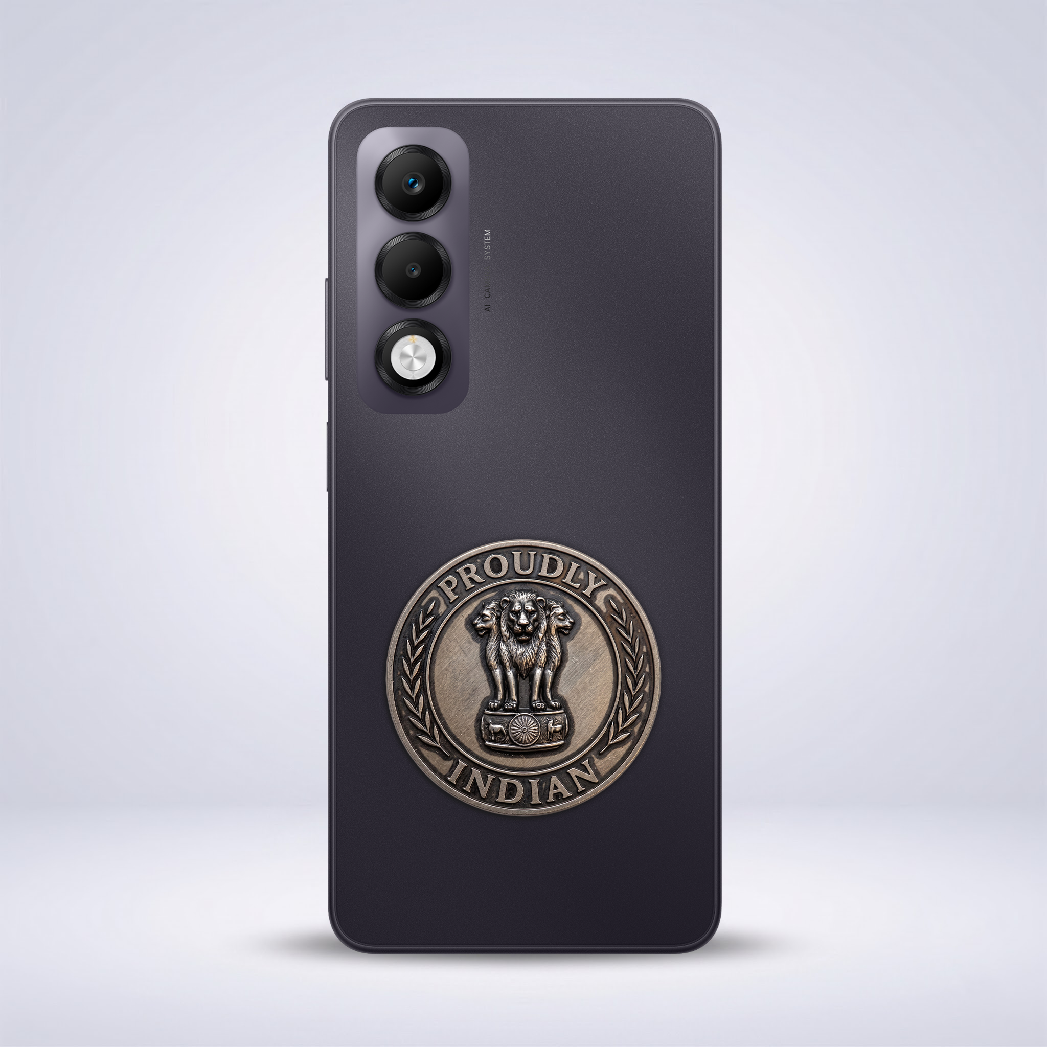 Oppo K13x 5G Compatible Satyamev Jayate 3D Metal Emblem Sticker