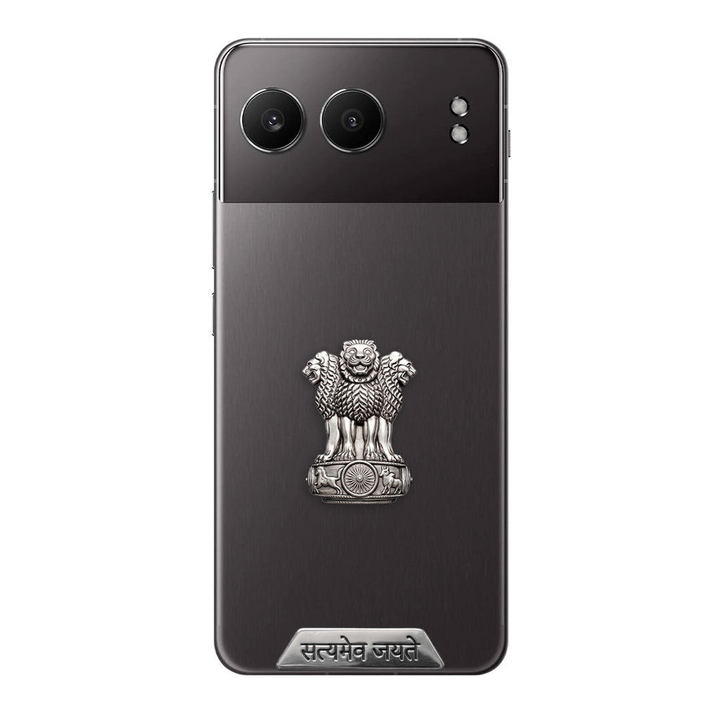 One Plus Nord 4 5G Compatible Satyamev Jayate 3D Metal Emblem Sticker