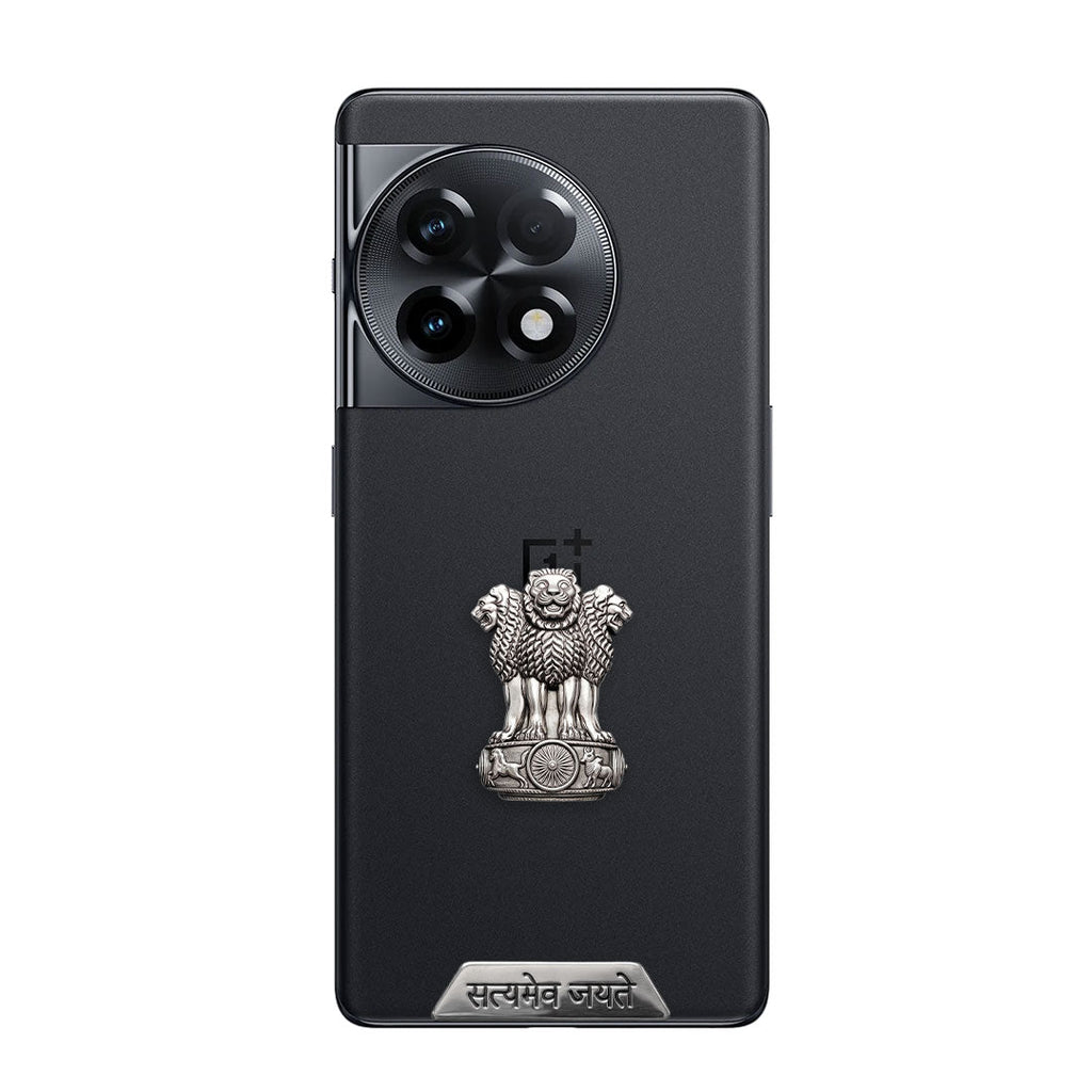 OnePlus 11R 5G Compatible Satyamev Jayate 3D Metal Emblem Sticker