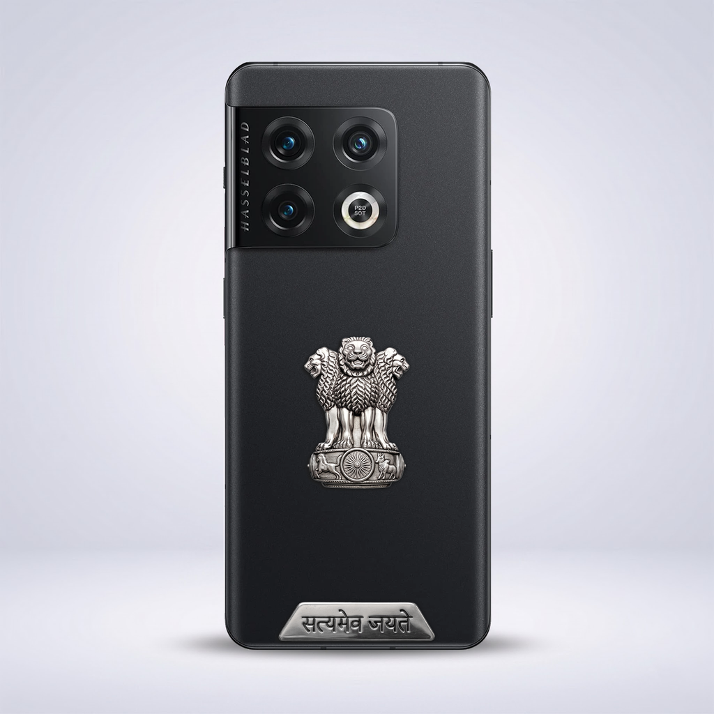 OnePlus 10 Pro 5G Compatible Satyamev Jayate 3D Metal Emblem Sticker