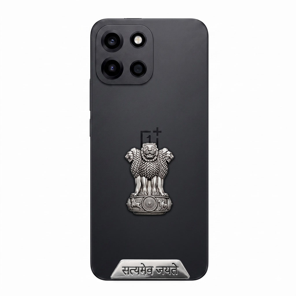 OnePlus Nord 6 5G Compatible Satyamev Jayate 3D Metal Emblem Sticker