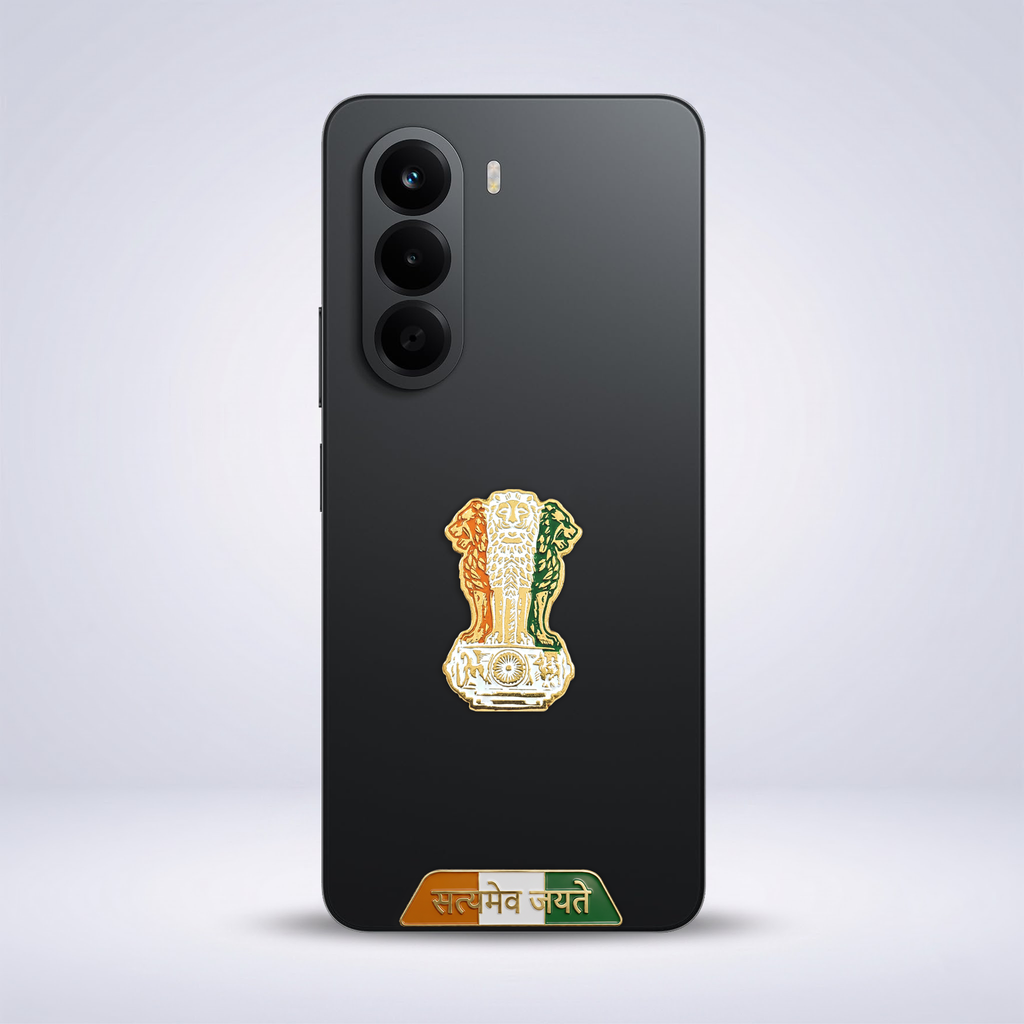 OnePlus Nord CE6 Lite 5G Compatible Satyamev Jayate 3D Metal Emblem Sticker