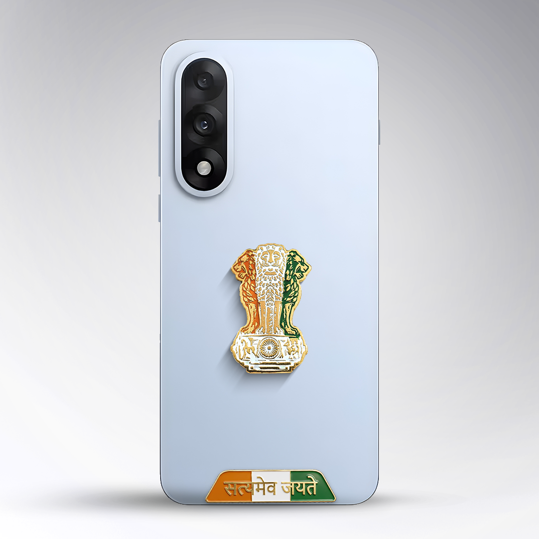OnePlus Nord 5 5G Compatible Satyamev Jayate 3D Metal Emblem Sticker