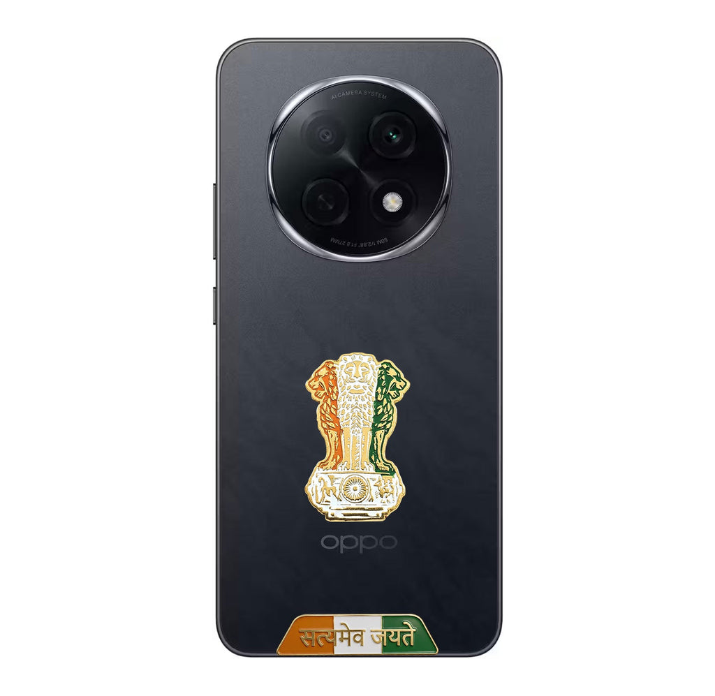 Oppo F29 Pro 5G Compatible Satyamev Jayate 3D Metal Emblem Sticker