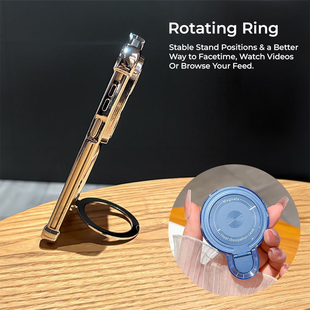 Oppo Reno 15 Pro Mini 5G Luxury Four Corner Invincible Bracket Ring Stand Case