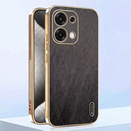 Oppo F31 5G Premium Electroplated Frame Gold Thread Pattern Soft Case