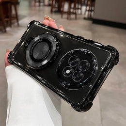 Oppo F31 Pro+ 5G Original Luxury Magnifier Ring Stand Shockproof Airbags Corner Case (Buy 1 Get 1 Free Surprise Cover)