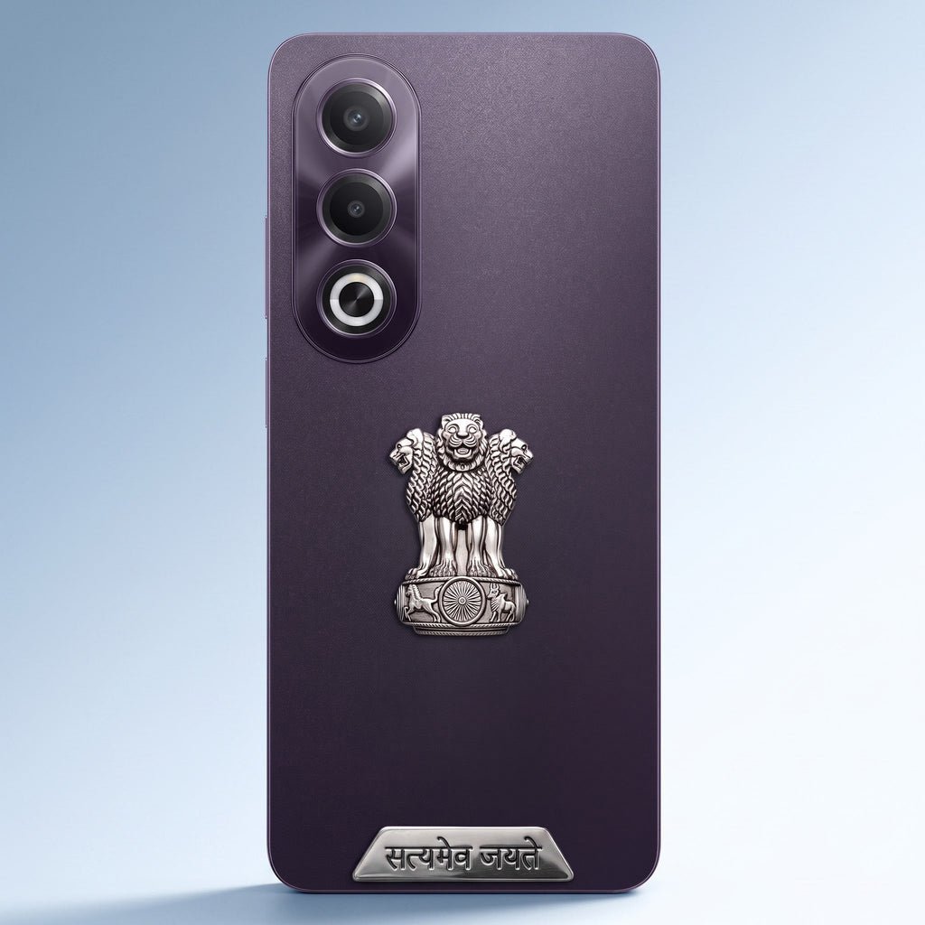 Oppo K12X 5G Compatible Satyamev Jayate 3D Metal Emblem Sticker