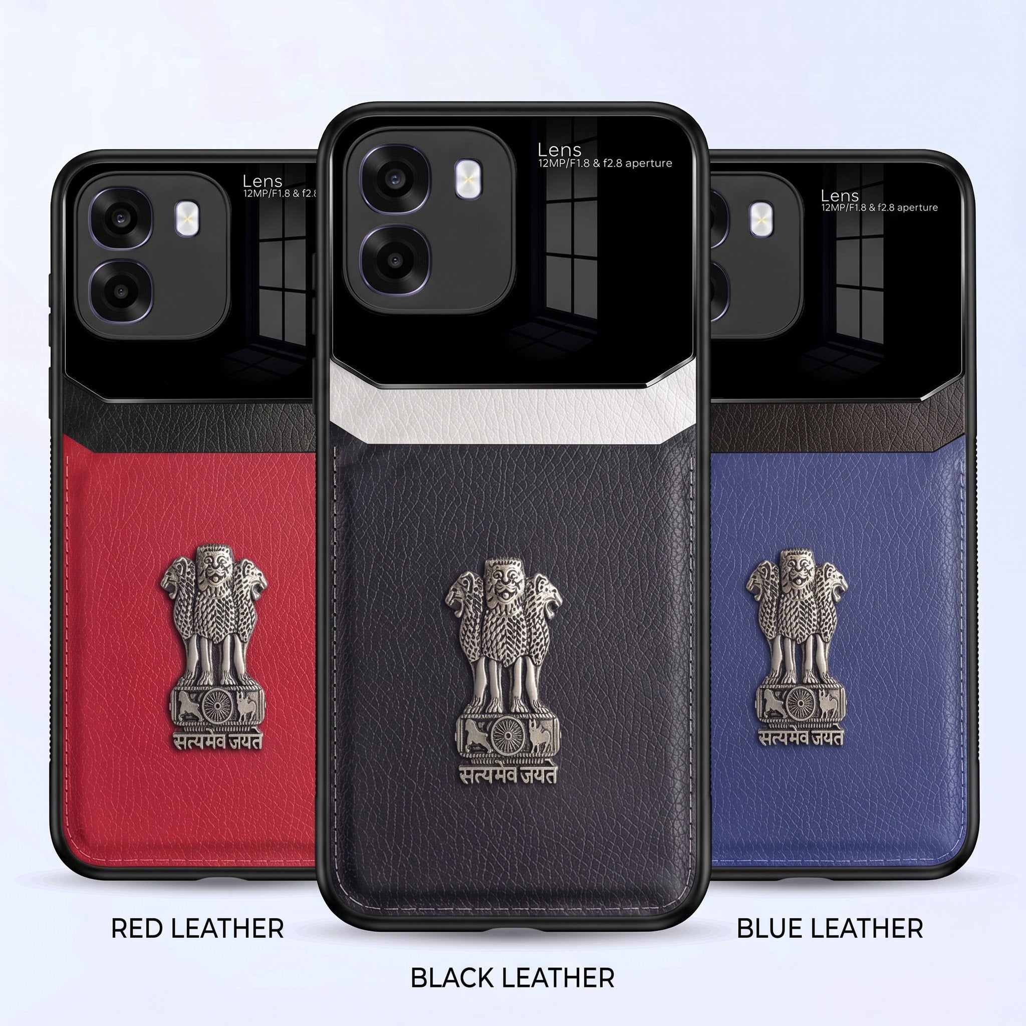 Oppo K14 5G Satyamev Jayate 3D Metal Leather Back Case