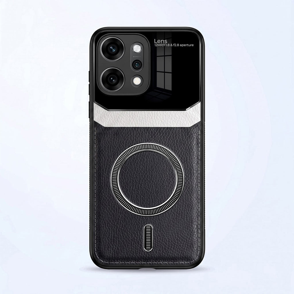 Oppo Reno 14 Pro 5G Premium Magsafe Magnetic Leather Lens Protective Case