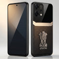 Oppo Reno 14 5G Satyamev Jayate 3D Metal Leather Back Case