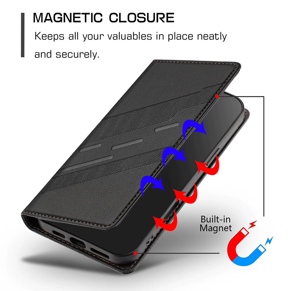 Full-body protective magnetic wallet case for Oppo Reno13 5G