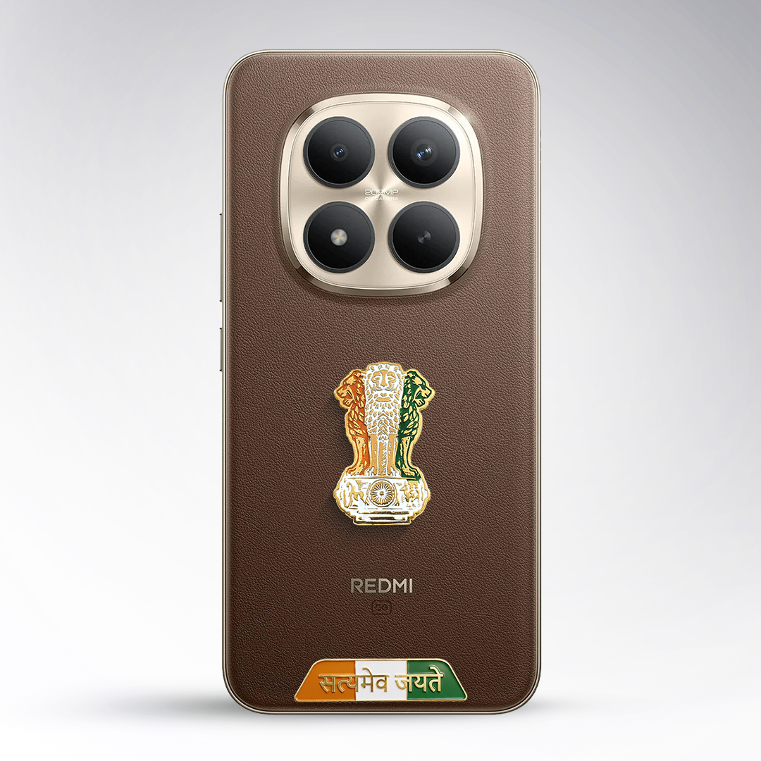 Redmi Note 15 Pro+ 5G Compatible Satyamev Jayate 3D Metal Emblem Sticker