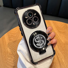 Realme 14 Pro+ 5G Four Corner Airbags 100% Original Astro Money Magnet Rotating Dollar Case