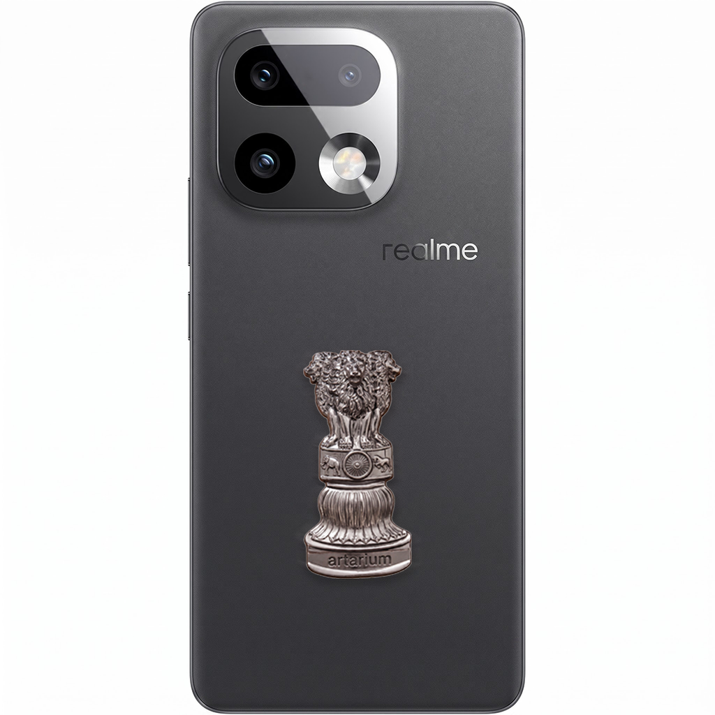 Realme 16 Pro+ 5G Compatible Satyamev Jayate 3D Metal Emblem Sticker