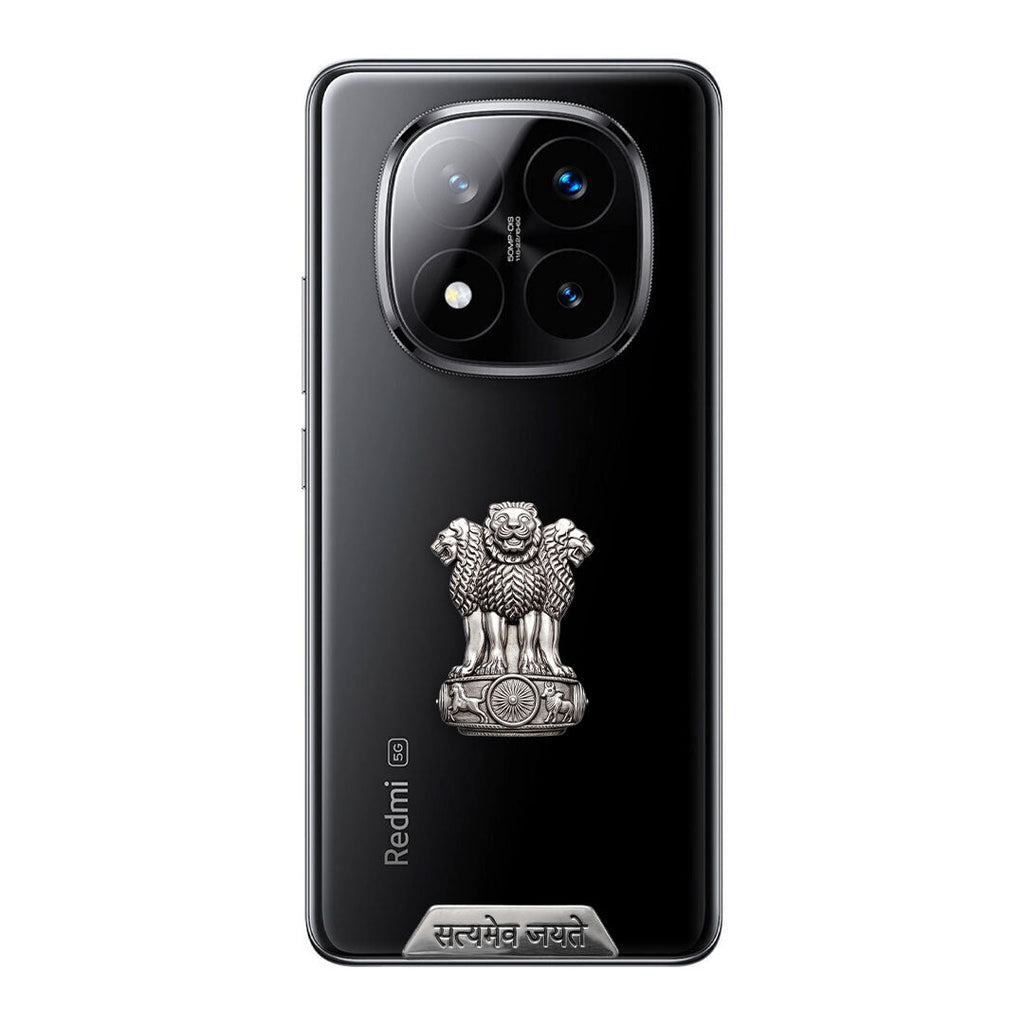 Redmi Note 14 Pro+ 5G Compatible Satyamev Jayate 3D Metal Emblem Sticker