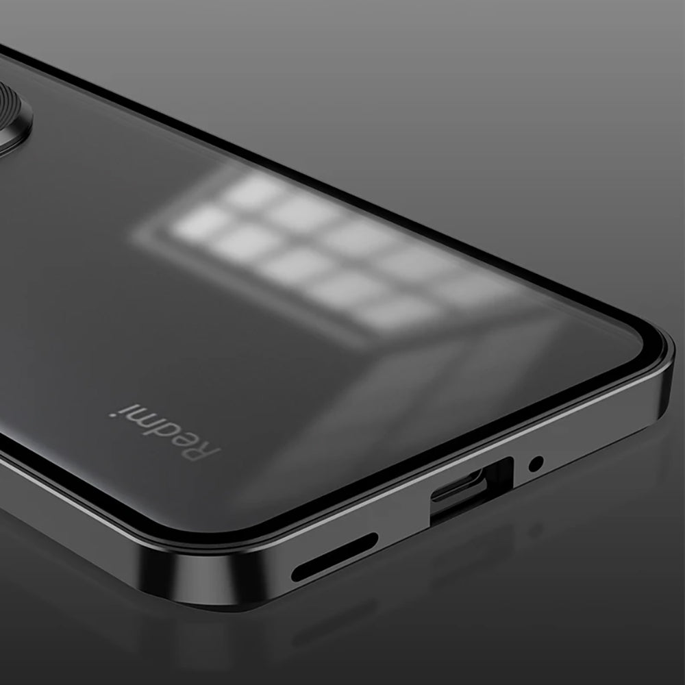 Redmi Note 14 Pro+ 5G Aluminium Metal Bumper Shield Transparent Back Case