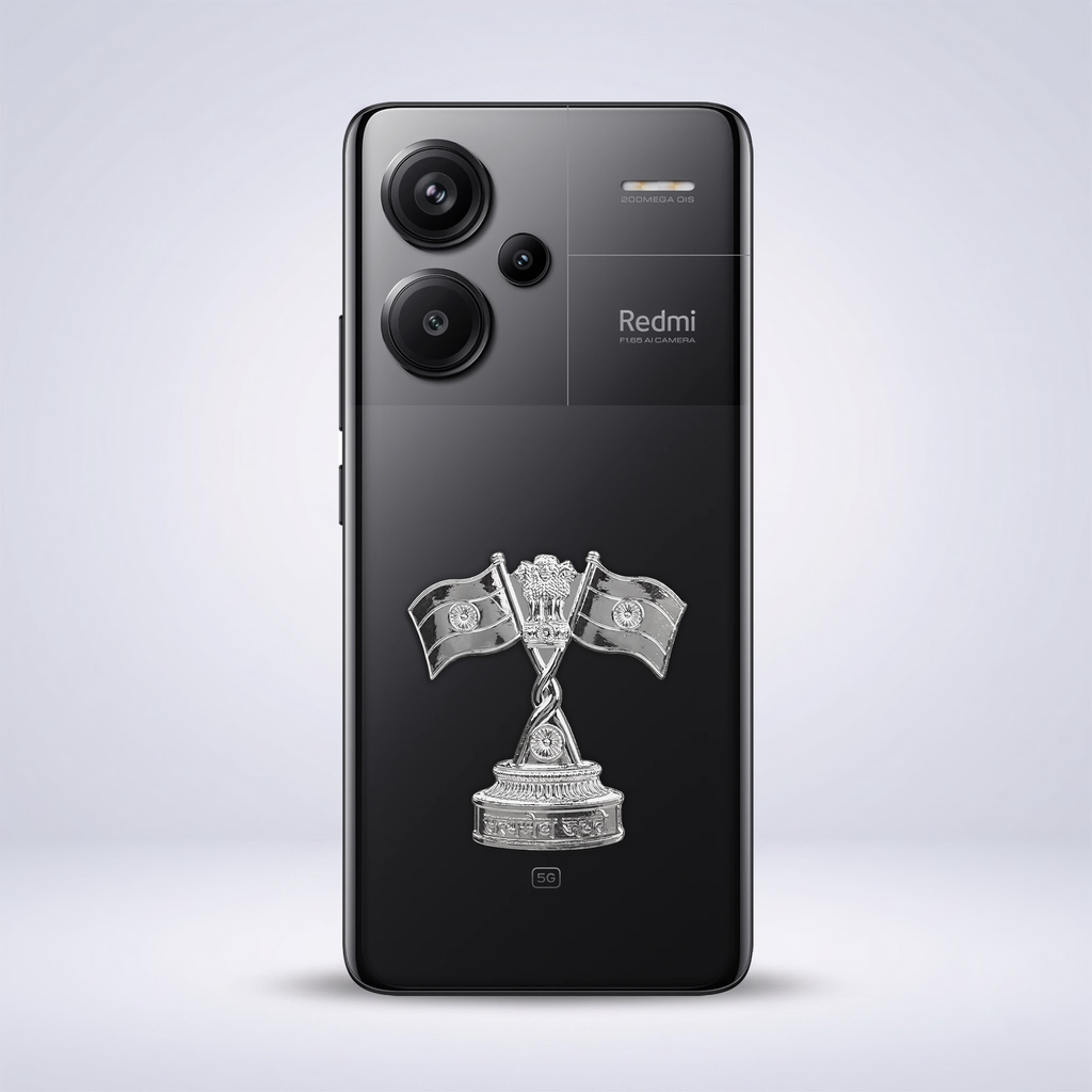 Redmi Note 13 Pro+ 5G Compatible Satyamev Jayate 3D Metal Emblem Sticker
