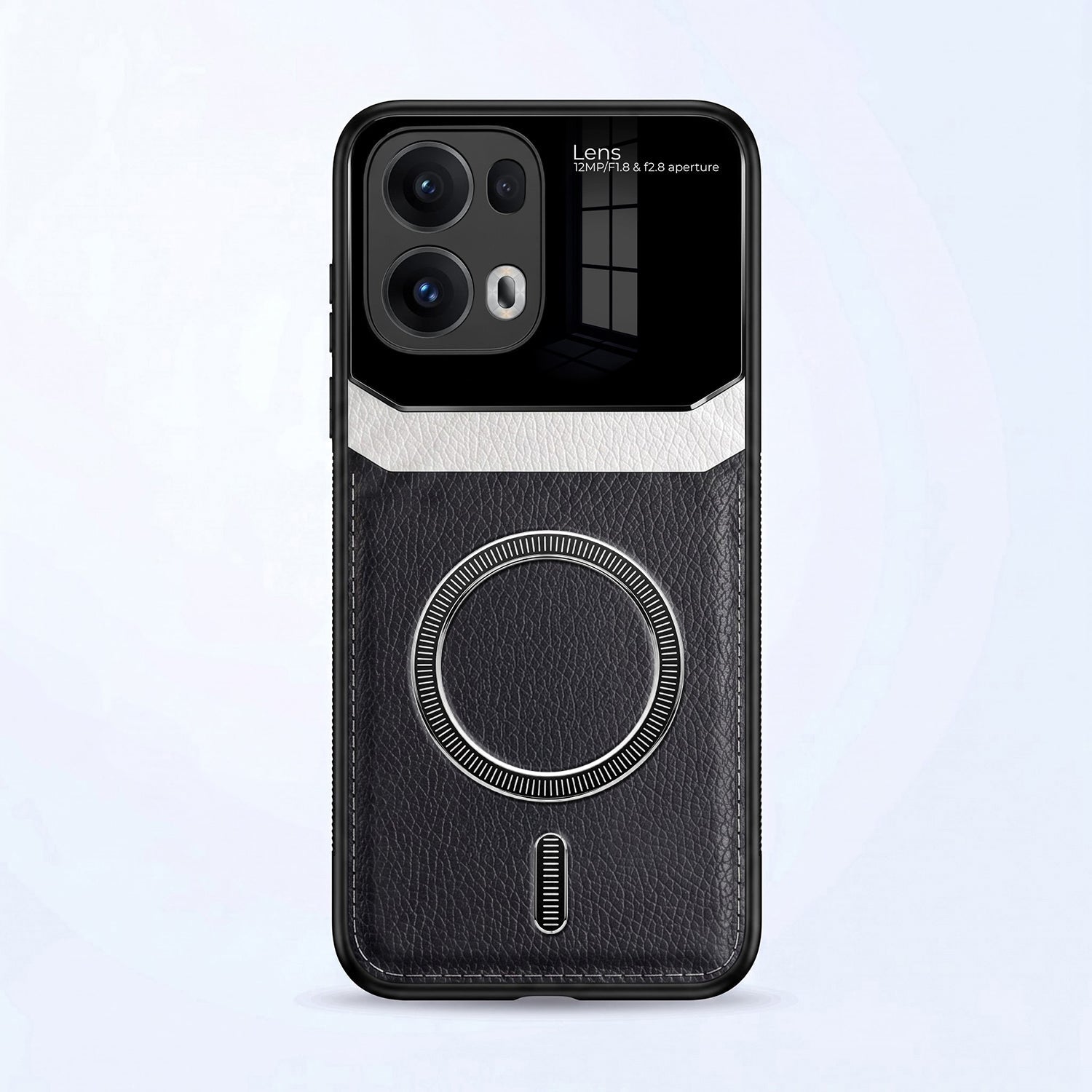 Oppo Reno 13 Pro 5G Premium Magsafe Magnetic Leather Lens Protective Case