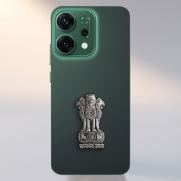 Oppo Reno 14 5G Compatible Satyamev Jayate 3D Metal Emblem Sticker