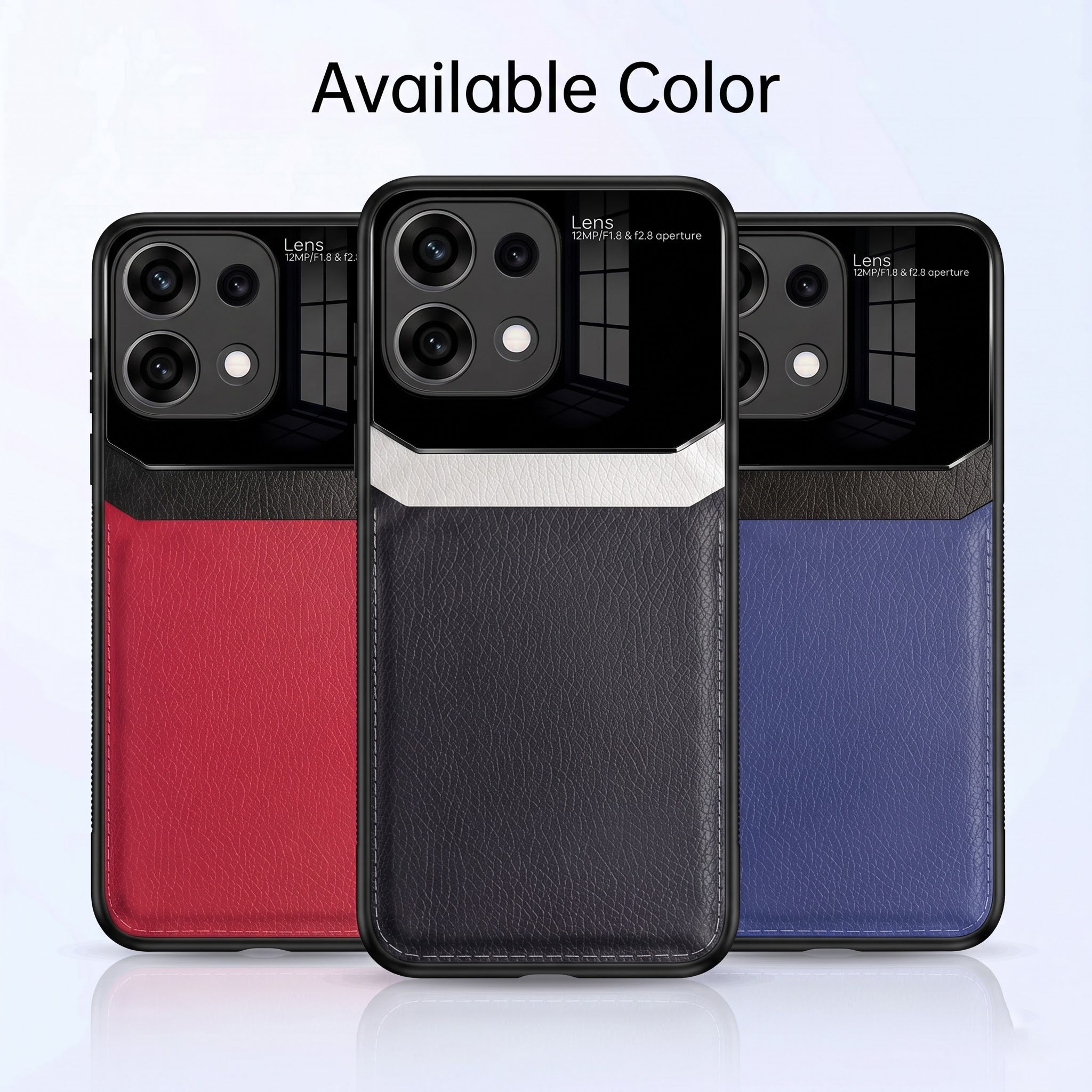 Oppo Reno16c 5G Premium Leather Lens Protective Case