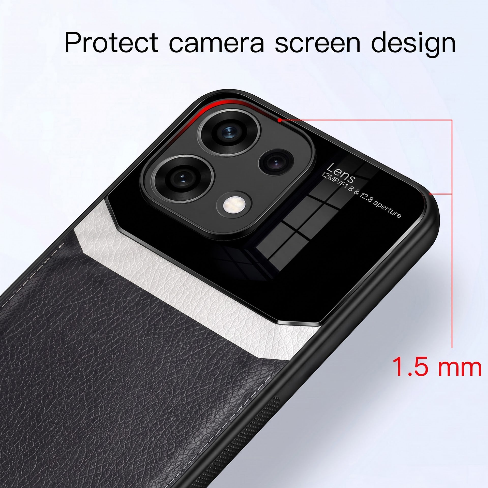 Oppo Reno16c 5G Premium Leather Lens Protective Case