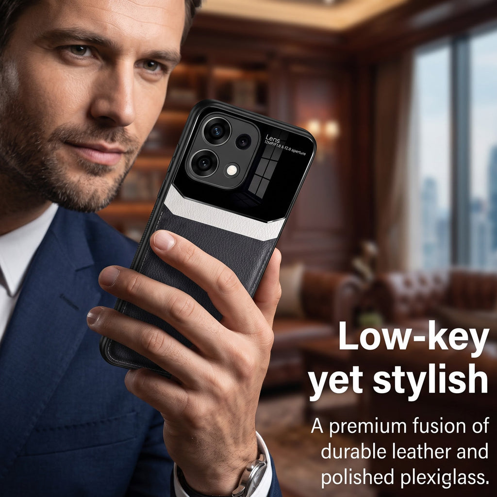 Oppo Reno16c 5G Premium Leather Lens Protective Case