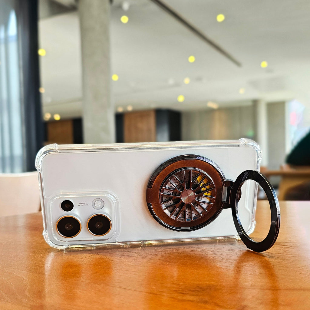 Oppo Reno 13 5G 100% Original Transparent Four Corner Stress Buster Wheel Case