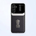 Samsung Galaxy A27 5G Satyamev Jayate 3D Metal Leather Back Case