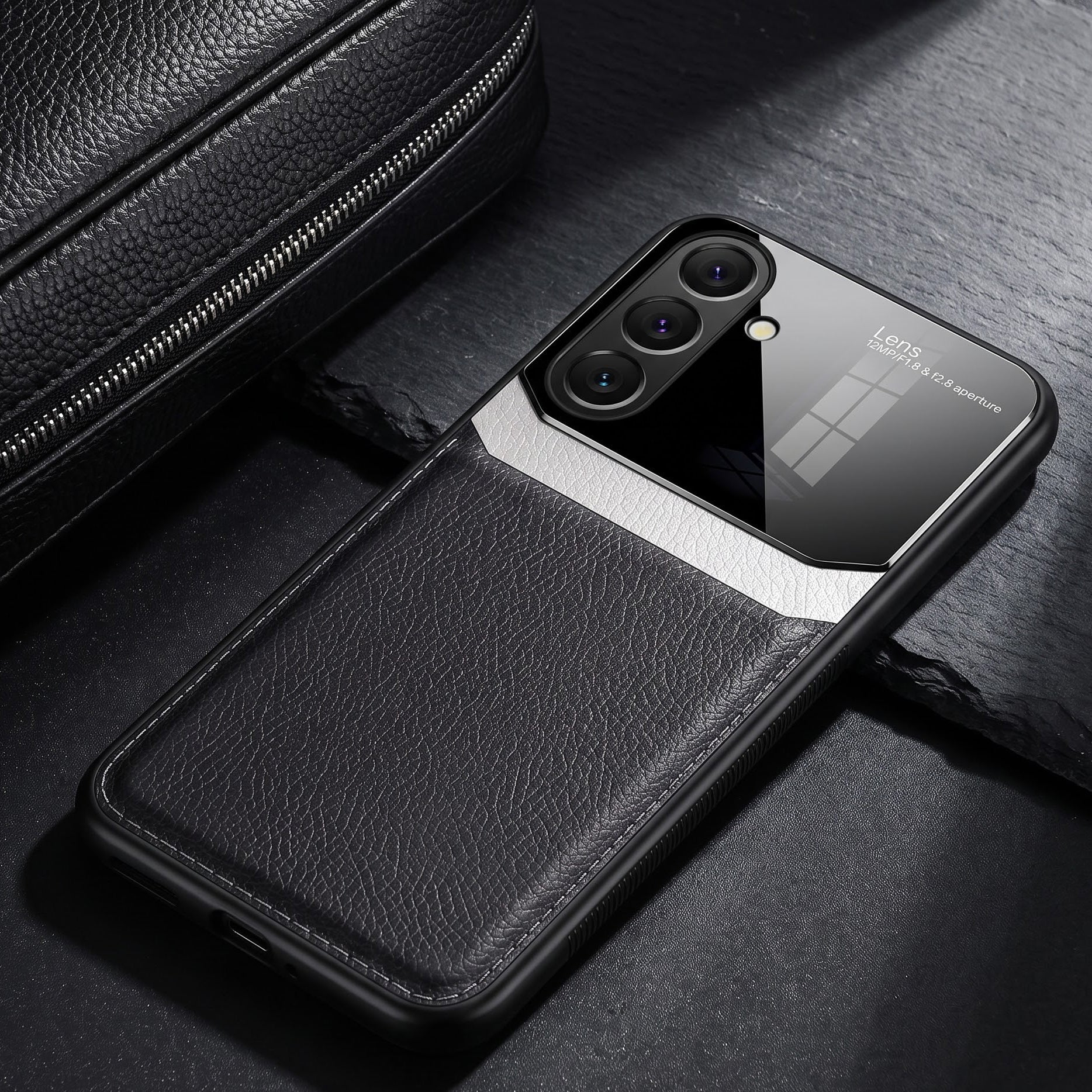 Samsung Galaxy A37 5G Premium Leather Lens Protective Case