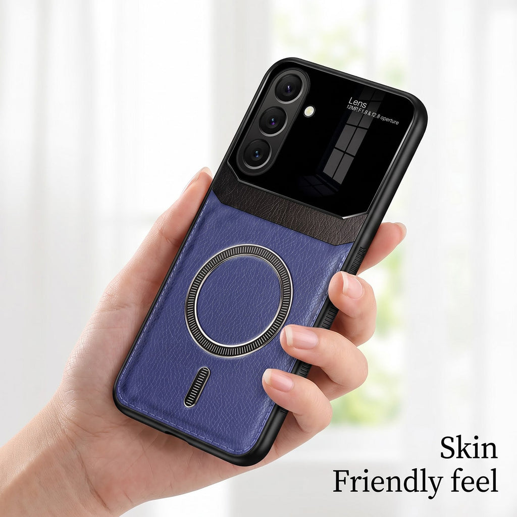 Samsung Galaxy A27 5G Premium Magsafe Magnetic Leather Lens Protective Case