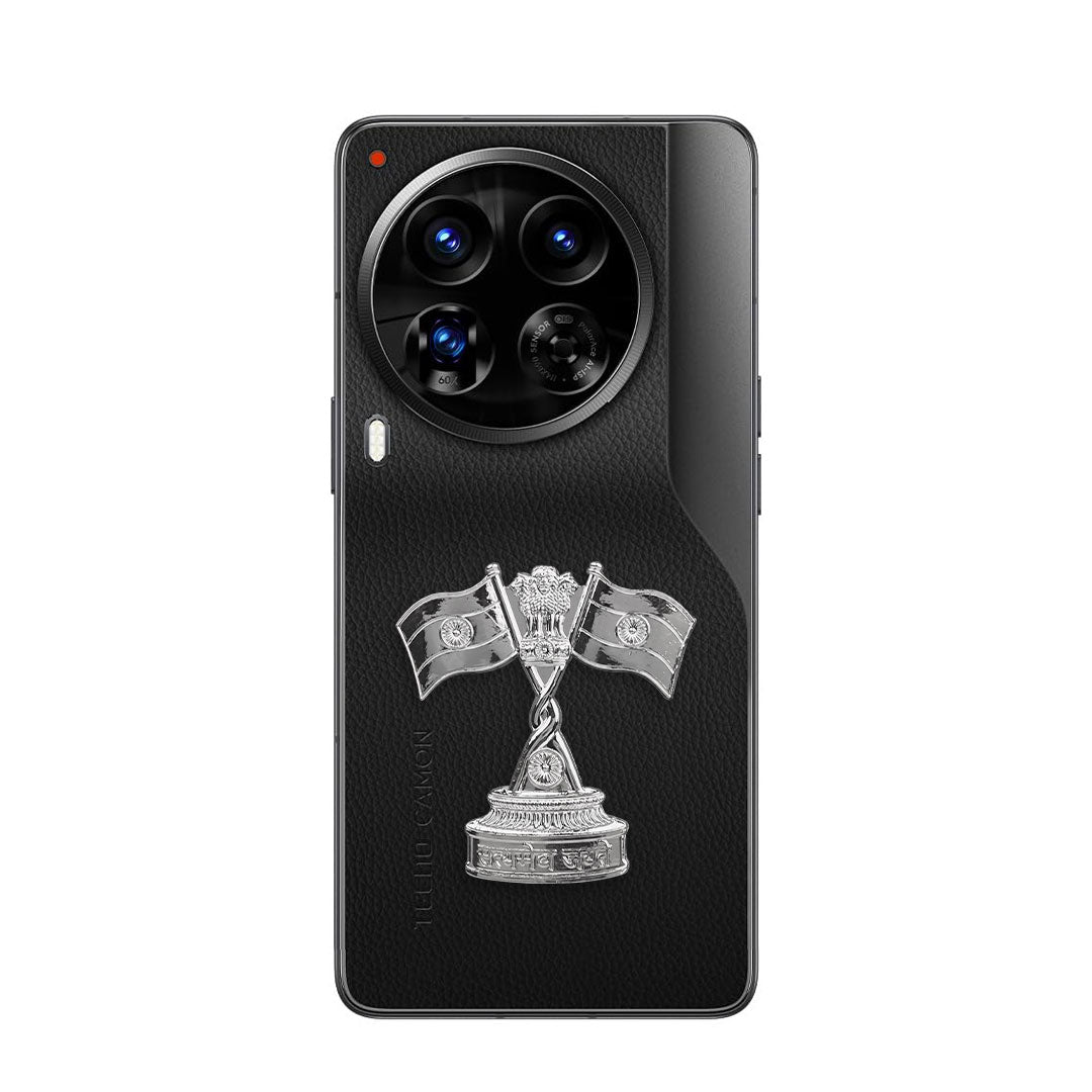 Tecno Camon 30 Premier 5G Compatible Satyamev Jayate 3D Metal Emblem Sticker