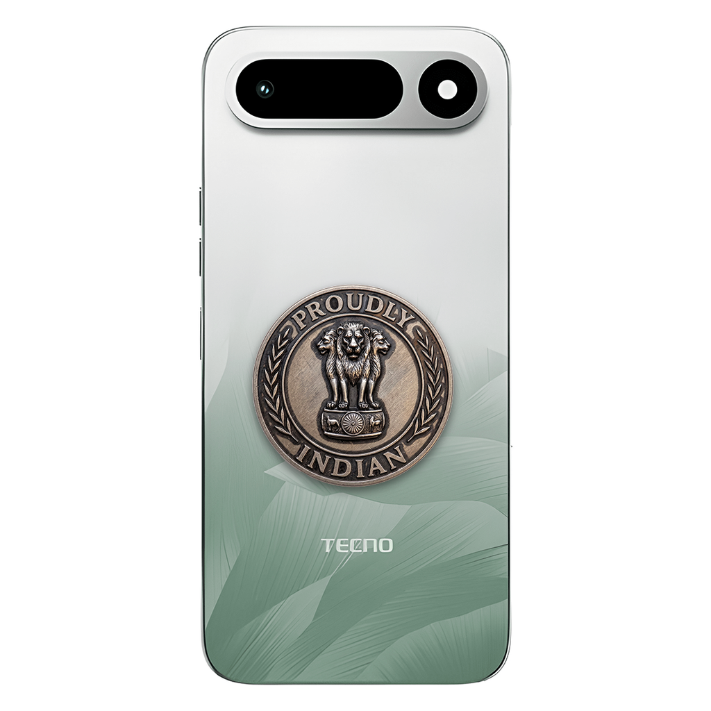 Tecno Pop X 5G Compatible Satyamev Jayate 3D Metal Emblem Sticker