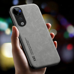 Vivo V40 5G Comfortable Touch Sheepskin Leather Case