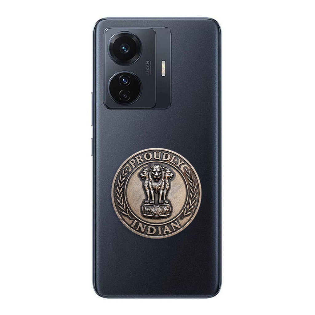 Vivo T1 Pro 5G Compatible Satyamev Jayate 3D Metal Emblem Sticker