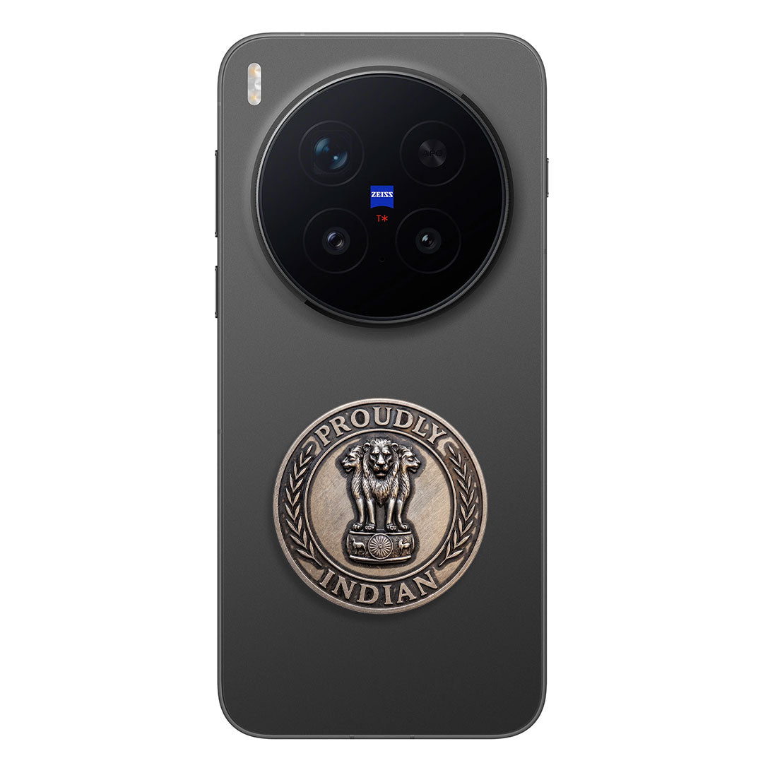 Vivo X300 Pro 5G Compatible Satyamev Jayate 3D Metal Emblem Sticker