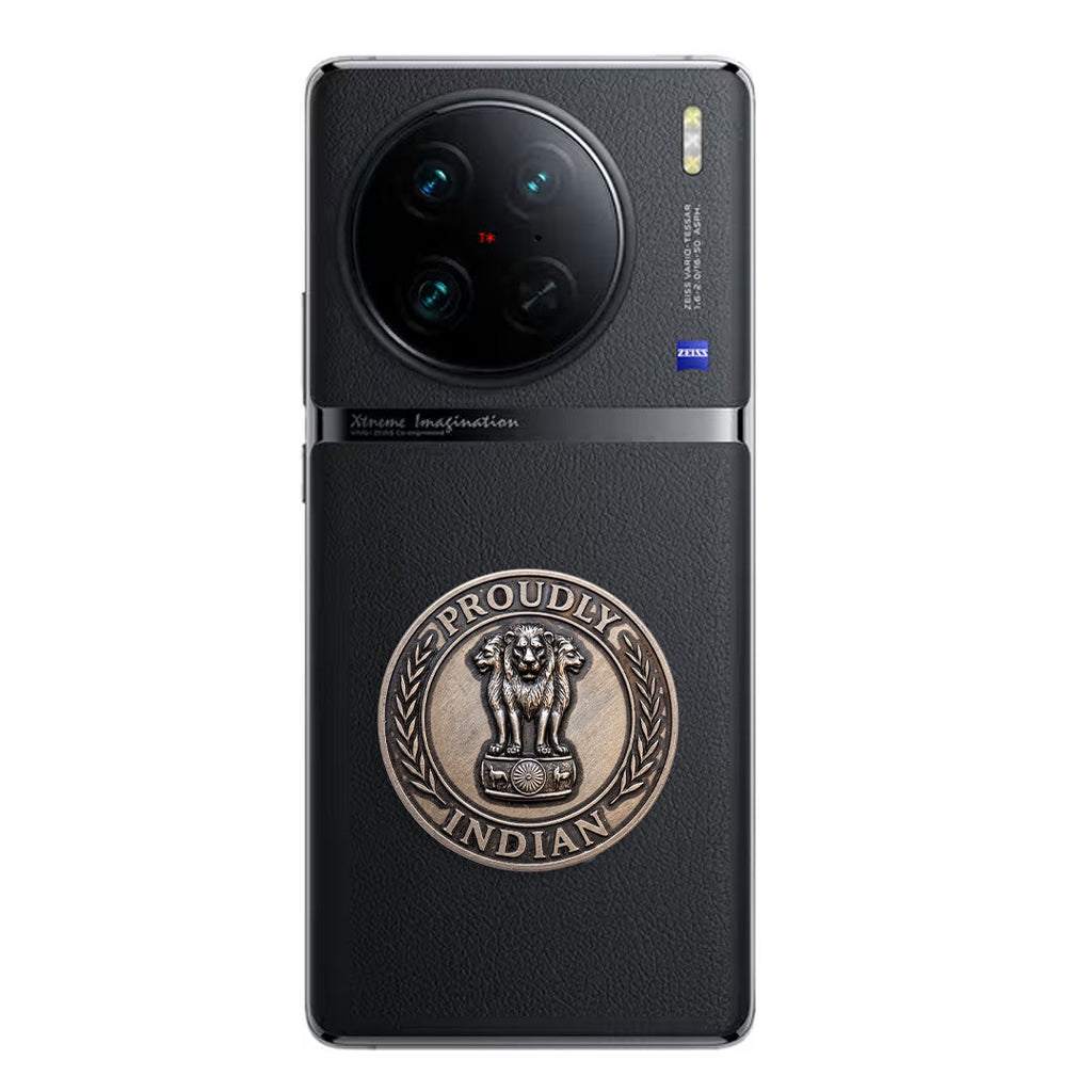 Vivo X90 5G Compatible Satyamev Jayate 3D Metal Emblem Sticker