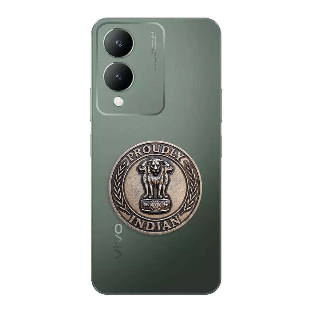 Vivo Y17s 5G Compatible Satyamev Jayate 3D Metal Emblem Sticker