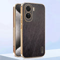 Vivo T5 Pro 5G Premium Electroplated Frame Gold Thread Pattern Soft Case