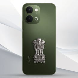 Vivo T5X 5G Compatible Satyamev Jayate 3D Metal Emblem Sticker