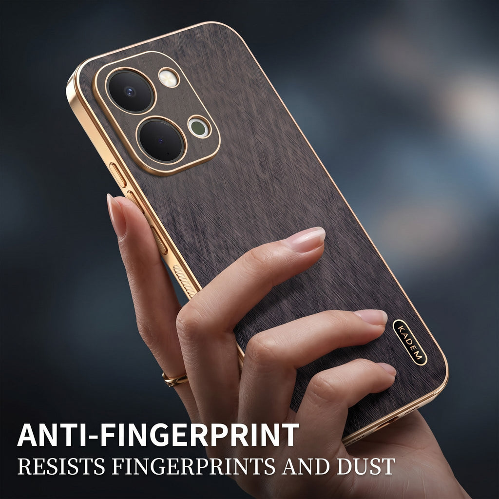 Vivo T5X 5G Premium Electroplated Frame Gold Thread Pattern Soft Case
