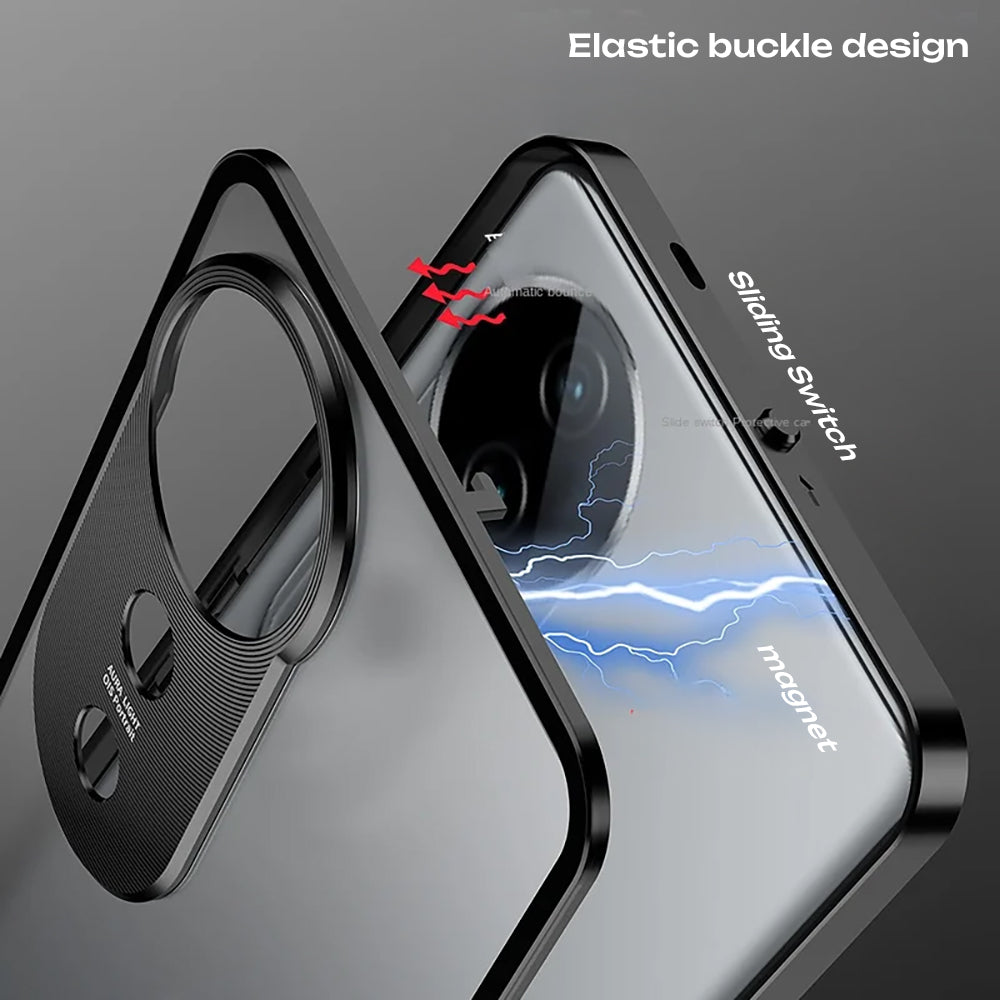 Vivo V40 Pro 5G Aluminium Metal Bumper Shield Transparent Back Case