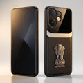Vivo V60 5G Satyamev Jayate 3D Metal Leather Back Case