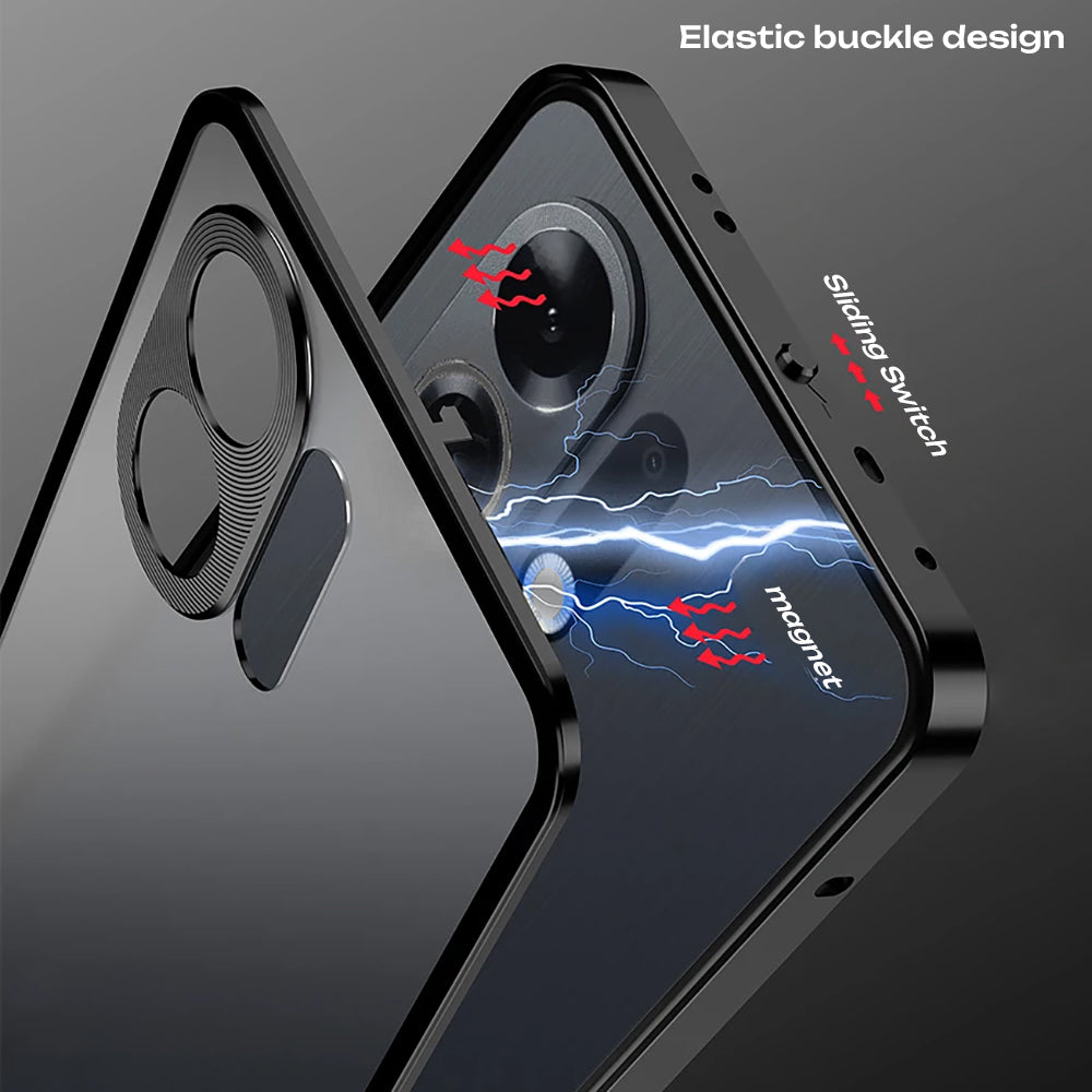 Vivo X200 FE 5G Aluminium Metal Bumper Shield Transparent Back Case