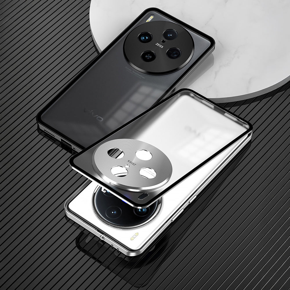 Vivo X300 5G Aluminium Metal Bumper Shield Transparent Back Case