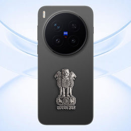 Vivo X300 Pro 5G Compatible Satyamev Jayate 3D Metal Emblem Sticker