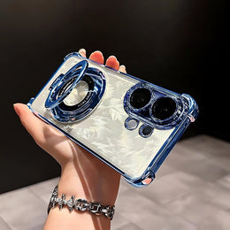 Vivo T4 Pro 5G Original Luxury Magnifier Ring Stand Shockproof Airbags Corner Case