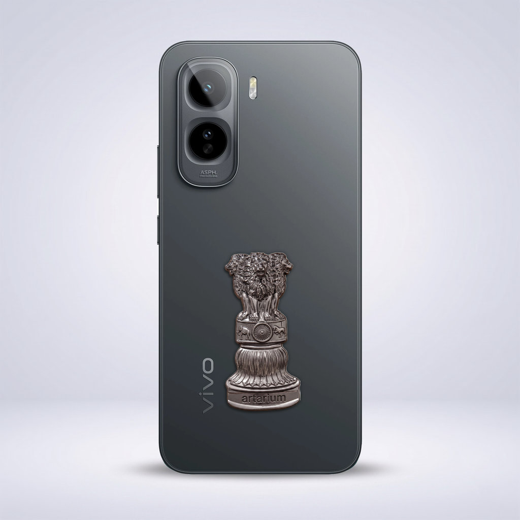Vivo T5 Pro 5G Compatible Satyamev Jayate 3D Metal Emblem Sticker