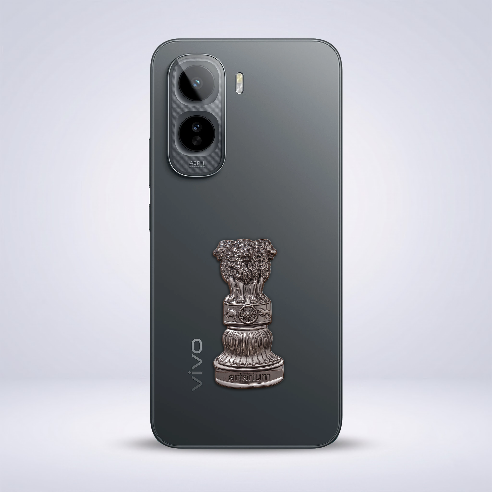Vivo T5 Pro 5G Compatible Satyamev Jayate 3D Metal Emblem Sticker