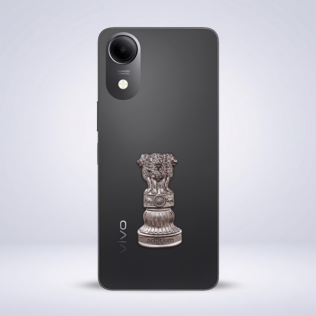 Vivo T5e 5G Compatible Satyamev Jayate 3D Metal Emblem Sticker
